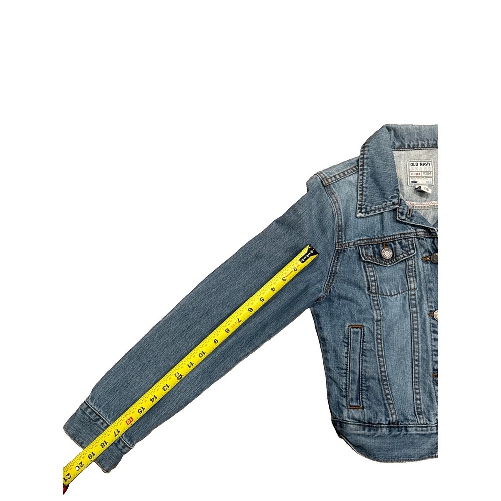 Old Navy Women's Light Wash Denim Jacket Button Front Classic Jean Coat Size S - Picture 5 of 6